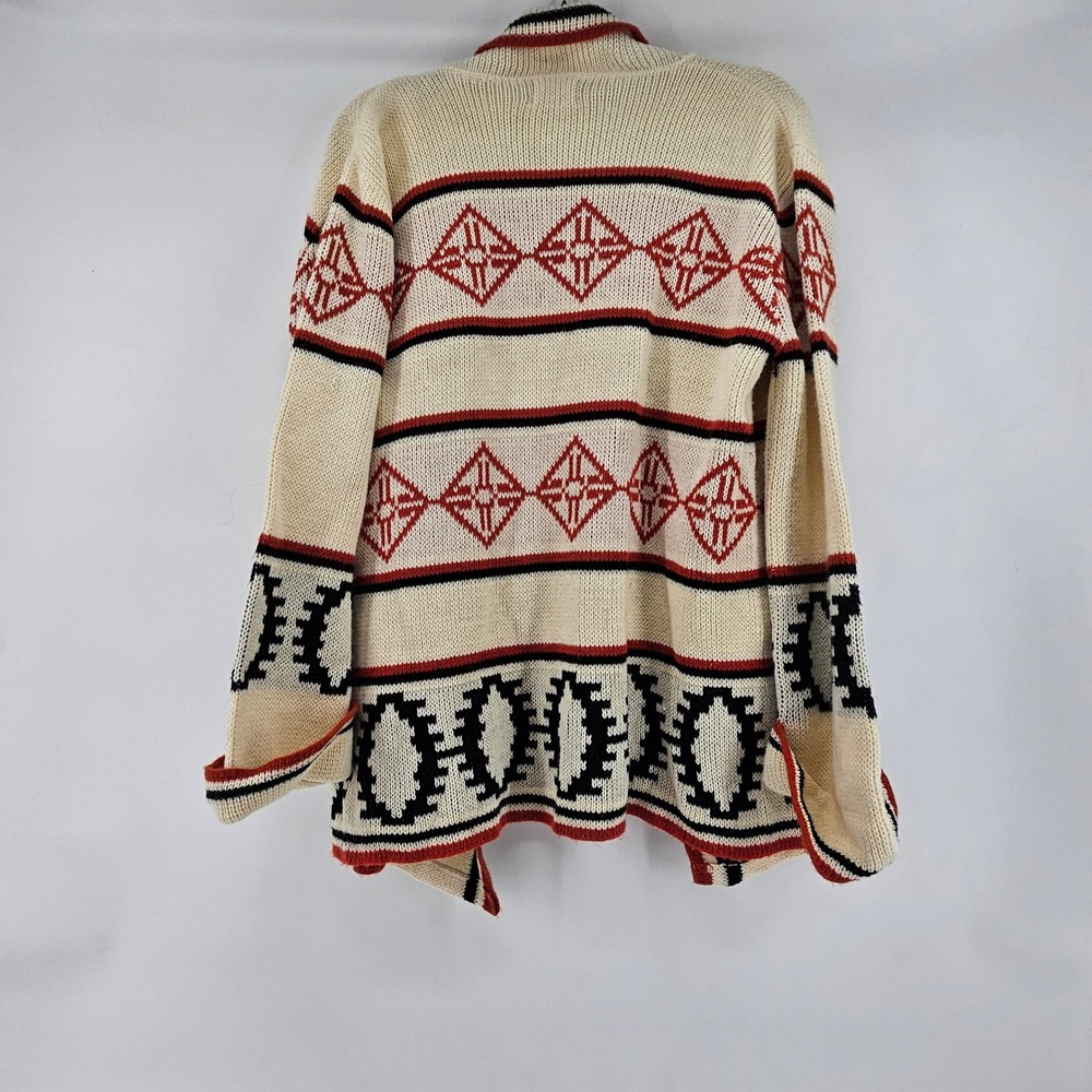 Vintage Aztec Southwestern Cardigan‎ Sweater Large Retro Artsy Indie - Picture 2 of 6